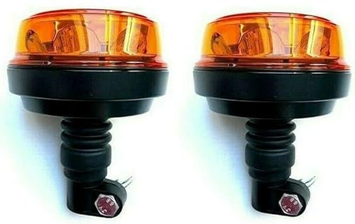 MelTruck® 2x LED Rundumleuchte 4 Blitzmuster Warnleuchte 12V 24V E9 für PKW LKW Traktor von MelTruck