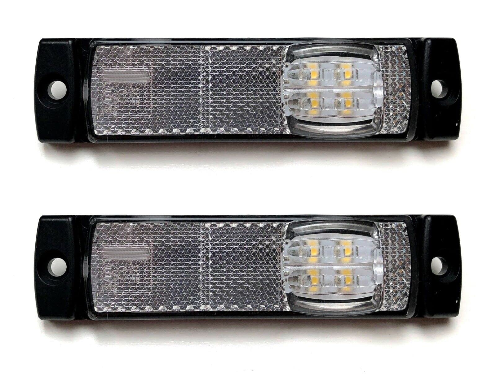 MelTruck® 2x Weiße LED Begrenzungsleuchte Umrissleuchte E9 für Wohnwagen Trailer Anhänger von MelTruck