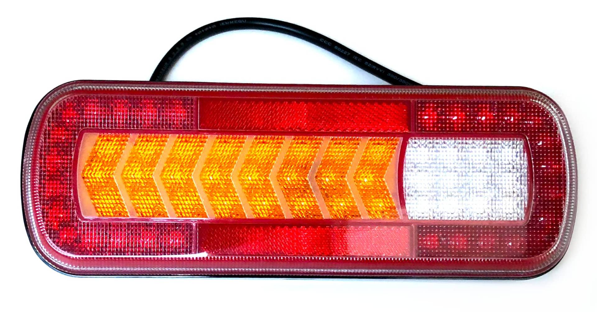 MelTruck® 5 Funktionen LED Rückleuchte mit dynamischem Blinker E9 für LKW Anhänger Traktor von MelTruck