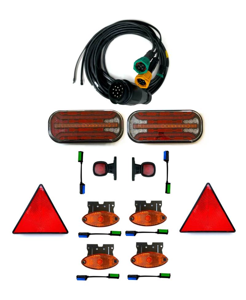 MelTruck® Anhängerbeleuchtung SET LED Rückleuchten Begrenzungsleuchten 7m 13 polig Anhänger von MelTruck