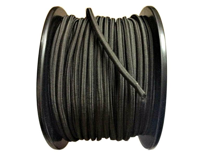 MelTruck® Gummiseil Expanderseil Spannseil Planenseil Seil Gummileine 100m fi 8 mm schwarz von MelTruck