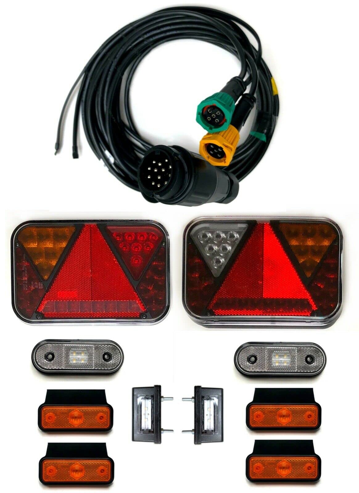 MelTruck® LED Anhängerbeleuchtung Set LED Rückleuchten Control Box CANBUS 13 polig Kabel 5 m von MelTruck