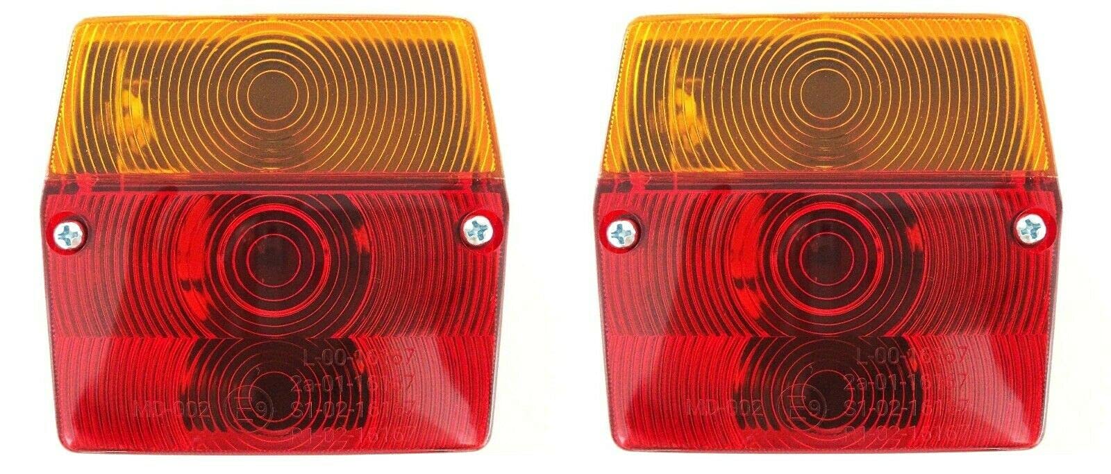 MelTruck® 2x Rückleuchte mit Blinker Heckleuchte Anhänger Rücklicht 96x90x46 mm E9 SET von MelTruck