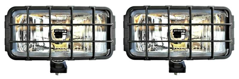 MelTruck® 2x Scheinwerfer Fernlicht H3 Halogen12V 24V mit Schutzgitter und Glühbirnen 24V von MelTruck