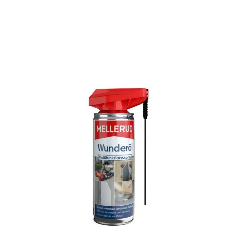 MELLERUD Wunderöl Multifunktionsspray | 1 x 0,2 l | Zum Schmieren, Reinigen, Lösen rostiger Verbindungen, Schutz vor Korrosion u. v. m. im Innen- und Außenbereich von Mellerud