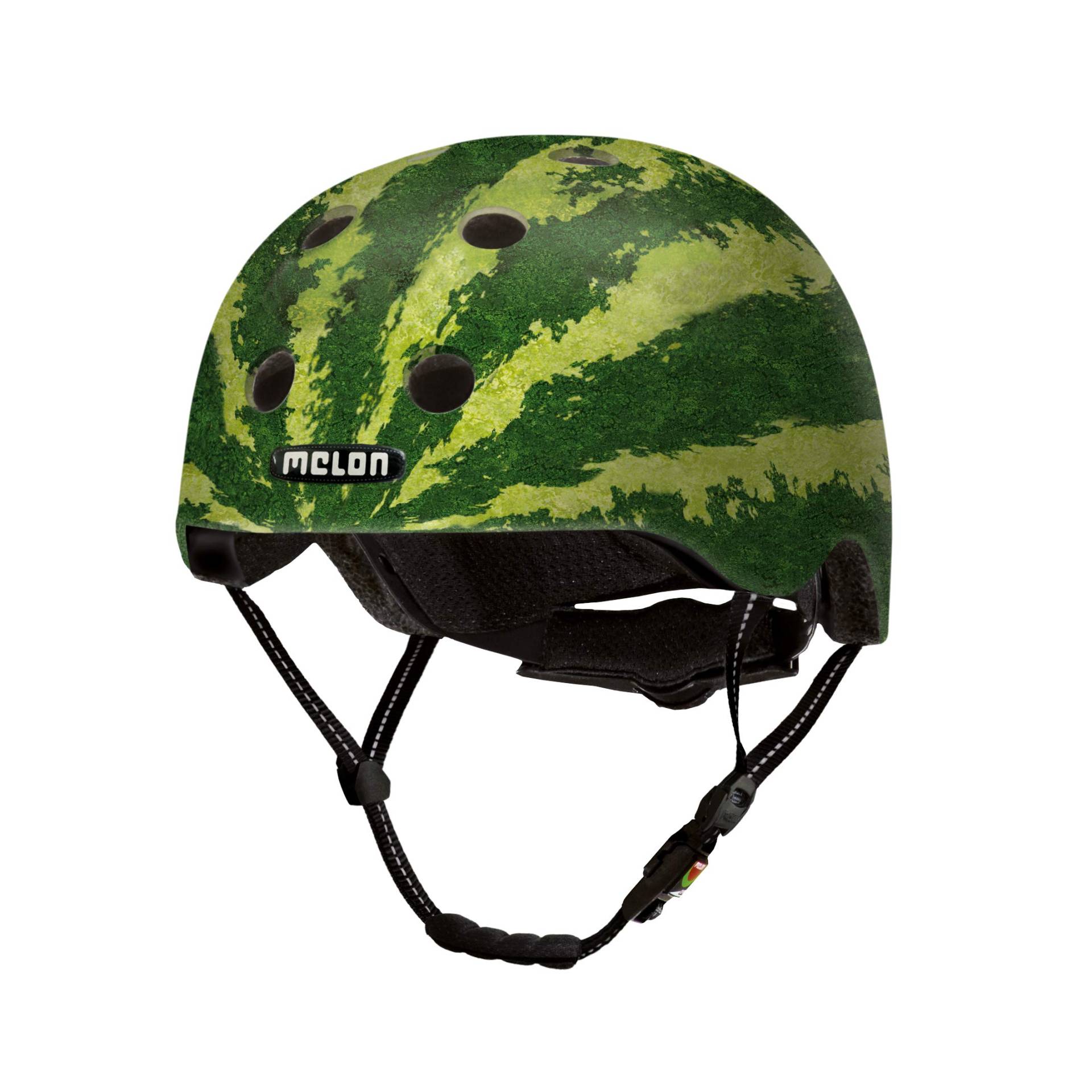 Melon Fahrradhelm »Real Melon« für Damen, Herren und Kinder | Leichter & sicherer urbaner Cityhelm mit Magnetverschluss, individuell anpassbar in grün, Wassermelone | Größe XXS-S (46–52cm) von Melon