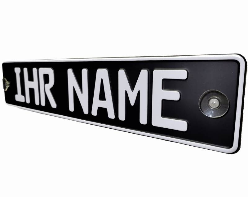 Melsaro Namenschild LKW Fahrer Autofahrer Anthrazit/Schwarz Farbe vom Text ist in Weiß Folie farbig Truck Trucker Funschild Autoschil Traktor Schild von Melsaro