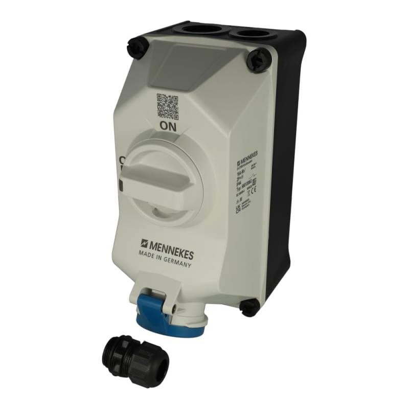 5601306G | MENNEKES BLUE INTERLOCKED SOCKET, IP44, 16A, 3 POLE, 230V, 6H von Mennekes