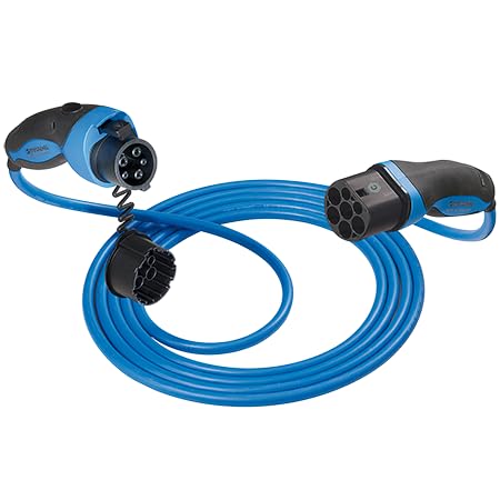 Mennekes 36283 E-Auto Ladekabel 7,5m - Mode 3 Typ 2-Typ1 20A 1PH - Wallbox-Zubehör für 4,6 kw Elektro- und Hybrid-PKW von Mennekes