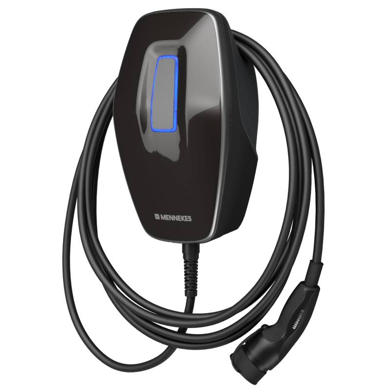 Mennekes Wallbox AMTRON 4You 110, 11 kW für E-Autos und Hybrid - 7,5 m Kabel - innen und außen - Cover Schwarz von Mennekes