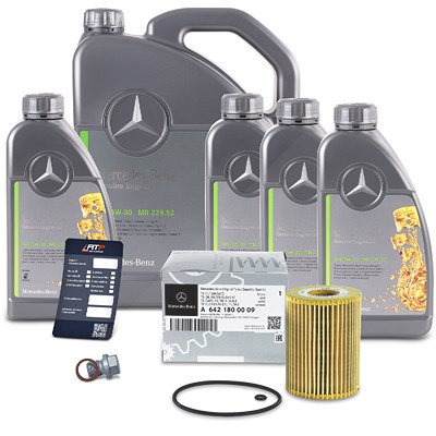 Mercedes-Benz Ölfilter + 9l 5W-30 Motoröl MB 229.52 für Mercedes-Benz von Mercedes-Benz