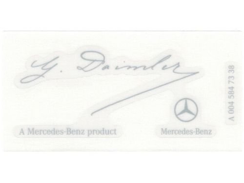 Mercedes-Benz Original A0045847338 transparente Daimler-Rückseite, gummiertes Etikett, 1 Stück von Mercedes Benz