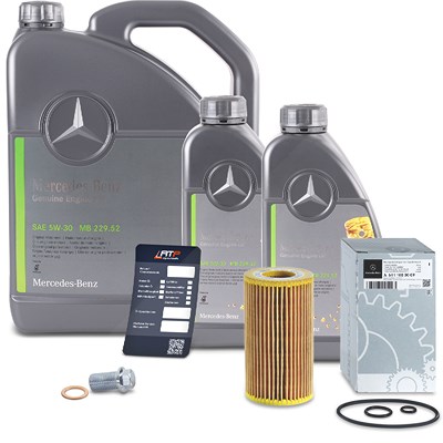 Mercedes-Benz Ölfilter + 7l 5W-30 Motoröl MB 229.52 für Mercedes-Benz, Jeep von Mercedes-Benz