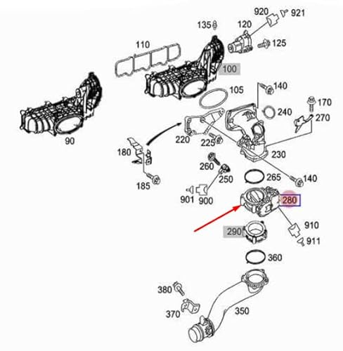 Passend für MERCEDES-BENZ SPRINTER 906 Drosselklappengehäuse A6510900470 2.1 Diesel von Mercedes-Benz