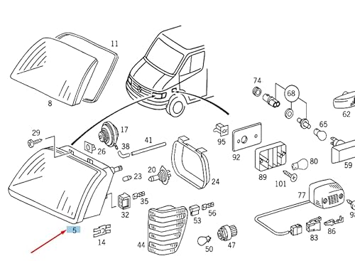 Passend für MERCEDES-BENZ SPRINTER W903 Scheinwerfer vorne links LHD A9018200161 von Mercedes-Benz