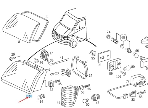 Passend für MERCEDES-BENZ SPRINTER W903 Scheinwerfer vorne rechts Linkslenkung A9018200661 von Mercedes-Benz