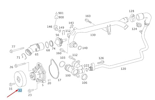 Passend für MERCEDES-BENZ SPRINTER W906 Antriebsriemen für Wasserpumpe A2712050010 von Mercedes-Benz