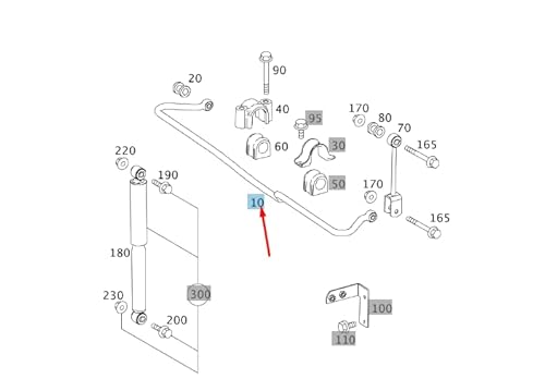 Passend für MERCEDES-BENZ SPRINTER W906 Drehstab hinten A9063202511 von Mercedes-Benz