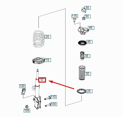 Passend für MERCEDES-BENZ VITO Furgon W447 Stoßdämpfer vorne rechts A4473200500 ORIGINAL von Mercedes-Benz