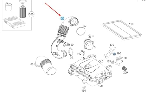 Passend für MERCEDES-BENZ VITO W447 Filter zur Motor-Reinluftleitung A4475281400 von Mercedes-Benz