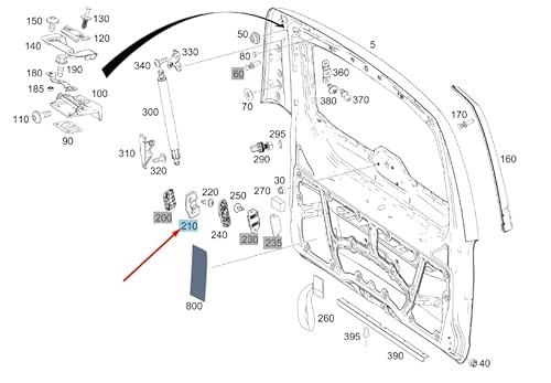 Passend für MERCEDES-BENZ VITO W447 Heckklappen-Keilstopper A4477660162 von Mercedes-Benz