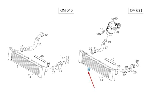 Passend für MERCEDES-BENZ VITO W639 Ladeluftkühler A6395011301 von Mercedes-Benz