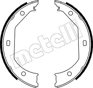 Bremsbackensatz, Feststellbremse Hinterachse Metelli 53-0017 von Metelli