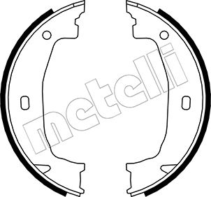 Bremsbackensatz, Feststellbremse Hinterachse Metelli 53-0018 von Metelli