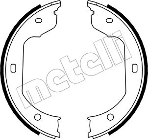 Bremsbackensatz, Feststellbremse Hinterachse Metelli 53-0019 von Metelli