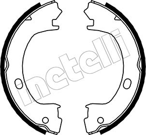 Bremsbackensatz, Feststellbremse Hinterachse Metelli 53-0031 von Metelli