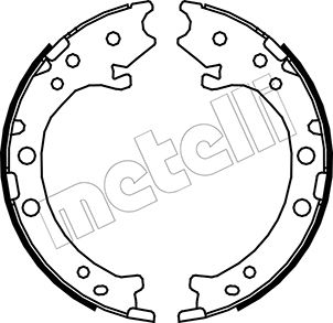 Bremsbackensatz, Feststellbremse Hinterachse Metelli 53-0162 von Metelli