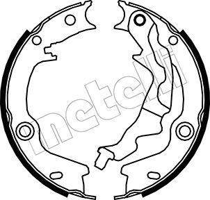 Bremsbackensatz, Feststellbremse Hinterachse Metelli 53-0187 von Metelli