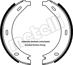 Bremsbackensatz, Feststellbremse Hinterachse Metelli 53-0236 von Metelli