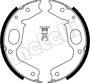 Bremsbackensatz, Feststellbremse Hinterachse Metelli 53-0264 von Metelli