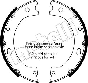 Bremsbackensatz, Feststellbremse Hinterachse Metelli 53-0289 von Metelli