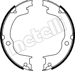 Bremsbackensatz, Feststellbremse Hinterachse Metelli 53-0317 von Metelli