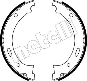 Bremsbackensatz, Feststellbremse Hinterachse Metelli 53-0361 von Metelli