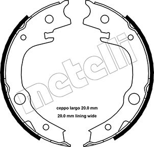 Bremsbackensatz, Feststellbremse Hinterachse Metelli 53-0443 von Metelli