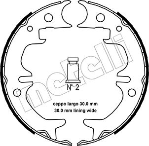 Bremsbackensatz, Feststellbremse Hinterachse Metelli 53-0444 von Metelli