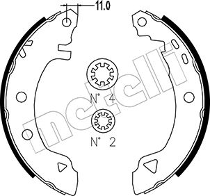 Bremsbackensatz Hinterachse Metelli 53-0002 von Metelli