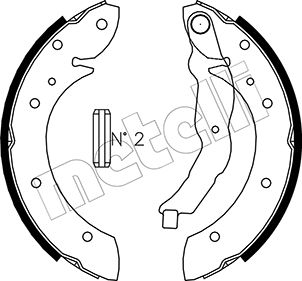 Bremsbackensatz Hinterachse Metelli 53-0015 von Metelli