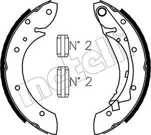 Bremsbackensatz Hinterachse Metelli 53-0023 von Metelli