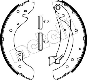 Bremsbackensatz Hinterachse Metelli 53-0072 von Metelli