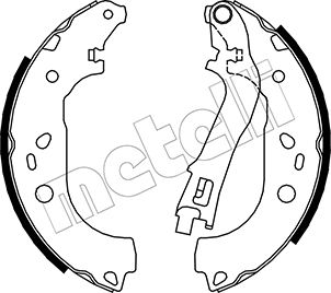 Bremsbackensatz Hinterachse Metelli 53-0088 von Metelli