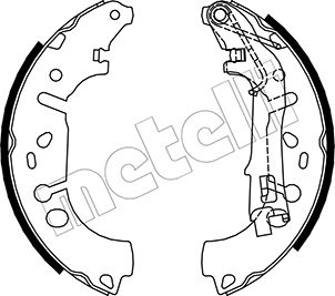 Bremsbackensatz Hinterachse Metelli 53-0093 von Metelli