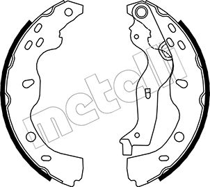 Bremsbackensatz Hinterachse Metelli 53-0096 von Metelli