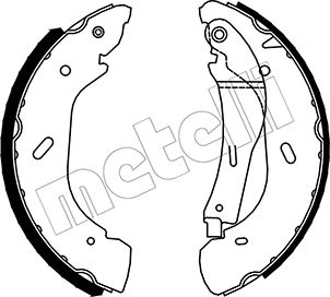 Bremsbackensatz Hinterachse Metelli 53-0134 von Metelli