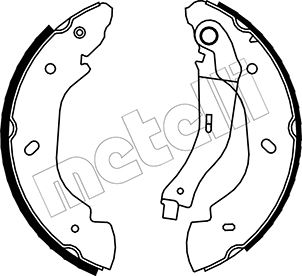 Bremsbackensatz Hinterachse Metelli 53-0135 von Metelli