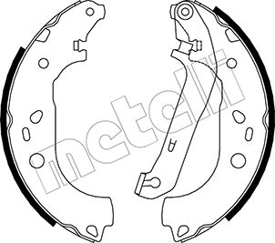 Bremsbackensatz Hinterachse Metelli 53-0142 von Metelli