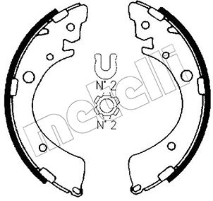 Bremsbackensatz Hinterachse Metelli 53-0153 von Metelli